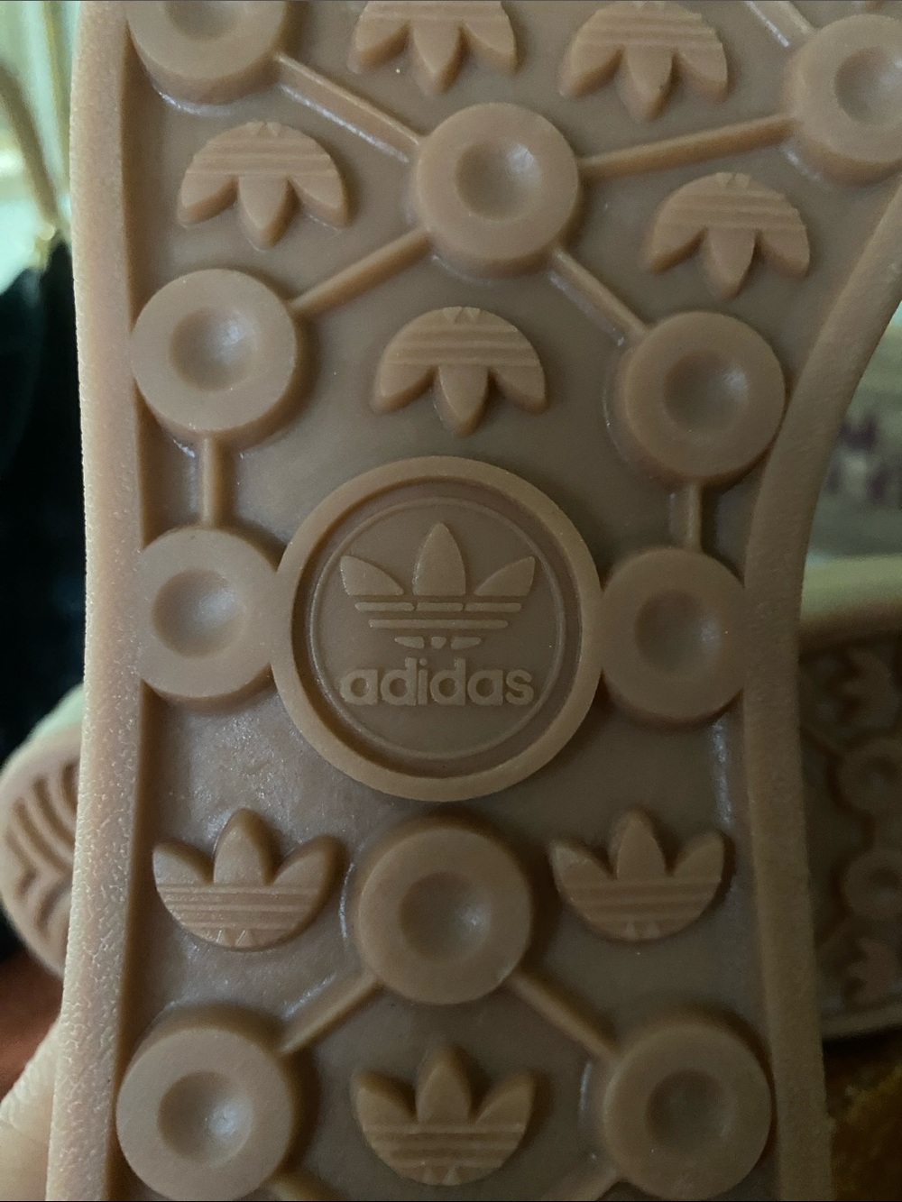 Adidas Bold Wonder Gazelle Beige Suede Sneakers with a Stacked Gum Sole - SZ 8.5 - Picture 9 of 15